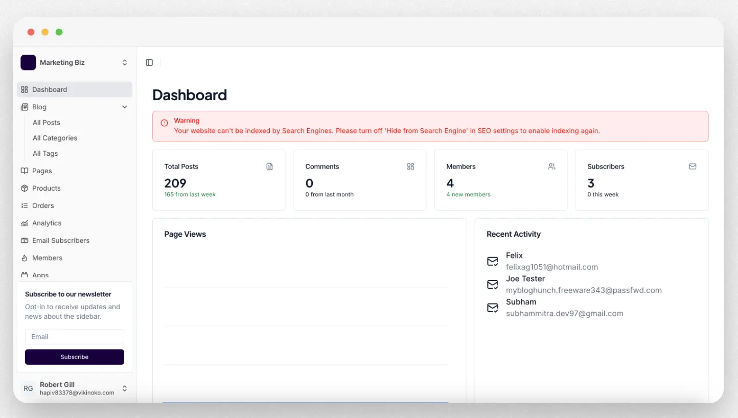 BlogHunch Dashboard