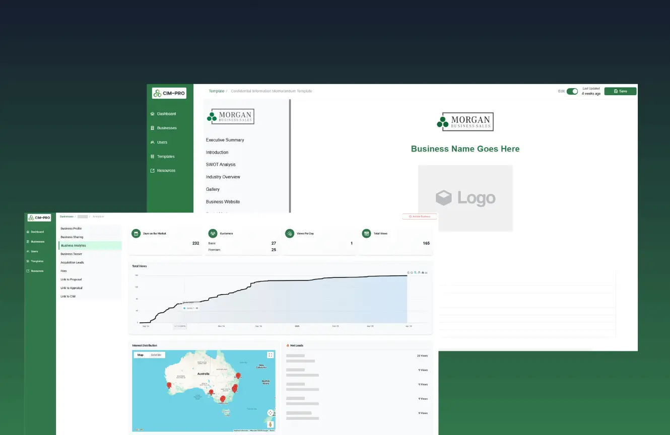 CIM Pro - SaaS for Business Brokers and M&A Advisors.